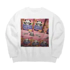 オバマちゃんに恋するトランプ🎀のpanda Big Crew Neck Sweatshirt