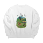 ちなきのこの関東のどうぶつたち Big Crew Neck Sweatshirt