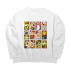 大賀一五の店の兎花札 Big Crew Neck Sweatshirt