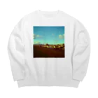 さきっぺの夕暮れの川沿い Big Crew Neck Sweatshirt