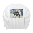 BLUEの紫陽花 Big Crew Neck Sweatshirt