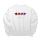 KingaMの手描き風KingaM(カラー) Big Crew Neck Sweatshirt