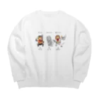 へっぽこ工房のおサルのやば蔵 Big Crew Neck Sweatshirt