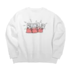 まいにちめんだこのお店の抗議するメンダコ Big Crew Neck Sweatshirt