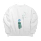 もるのおやすみ世界 Big Crew Neck Sweatshirt