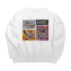 IZANAMI by Akane Yabushitaのメキシコのアレブリヘス（ナチュラル） Big Crew Neck Sweatshirt