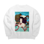 涼木千鶴の死闘！湯けむり女湯の乱 Big Crew Neck Sweatshirt