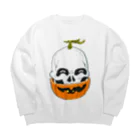 Яeの南瓜･ガイコツさん Big Crew Neck Sweatshirt