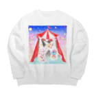 クマバチゴルフ倶楽部のクマバチとサーカス Big Crew Neck Sweatshirt