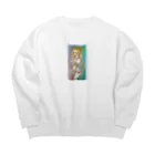 無難しめじのギャル子 Big Crew Neck Sweatshirt