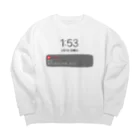 すったかの【white】本日の生存に失敗しました Big Crew Neck Sweatshirt