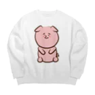 ゆるいおもち屋のゆるいぶたさん(カラー) Big Crew Neck Sweatshirt