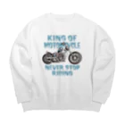 KEISのハーレー モーターサイクル Big Crew Neck Sweatshirt
