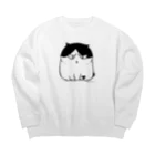 猫ドМさん専用猫グッズのお店　びーにゃんくらぶのふしぎ猫　コムちん Big Crew Neck Sweatshirt