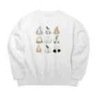 mofusandのおちりコレクション Big Crew Neck Sweatshirt