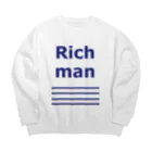 アメリカンベース の大金持ち Richman　裕福　幸福　しあわせ Big Crew Neck Sweatshirt