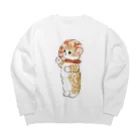 mofusandのえびにゃん Big Crew Neck Sweatshirt