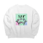 sakuya-00のうさぎ Big Crew Neck Sweatshirt