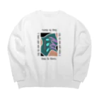 トーストのHang in there.グリーン Big Crew Neck Sweatshirt