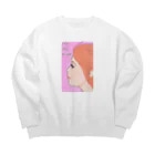 みつまめこshopのCut the wind. Big Crew Neck Sweatshirt