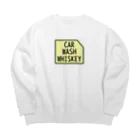 UNIQUE MANIACのカーウォッシュウィスキーロゴ Big Crew Neck Sweatshirt