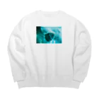 wa_d3300_のにくきゅうくん Big Crew Neck Sweatshirt