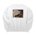 stmk626のonsen cafe Big Crew Neck Sweatshirt