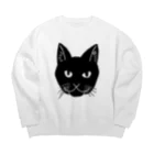 渡邊野乃香のお店の黒猫ジジ Big Crew Neck Sweatshirt