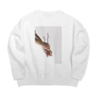 He nor Sheのskyhand_film Big Crew Neck Sweatshirt