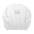 162円均一...ではないしらすのお土産屋のしらすグッズ Big Crew Neck Sweatshirt