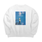 THE YOUのSAMPO / 白い花 Big Crew Neck Sweatshirt