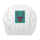 NENRINのNENRIN シカ（イロ） Big Crew Neck Sweatshirt