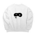 ぽんぽんぽんのぽんちゃんの鼻水（黒毛） Big Crew Neck Sweatshirt