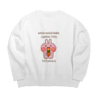 wakayamaのうさぎのたつ君　色あり Big Crew Neck Sweatshirt