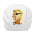 ワイン画伯の部屋の女-ONNA- Big Crew Neck Sweatshirt