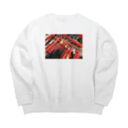 鈴屋の気まぐれ品の鳥居 Big Crew Neck Sweatshirt