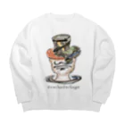 no wordsのNo words Big Crew Neck Sweatshirt