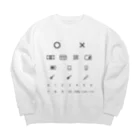 むらさきの無言で買い物T　【VSコロナウイルス】 Big Crew Neck Sweatshirt