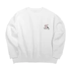 半生屋のすさみうさぎワンポイント Big Crew Neck Sweatshirt