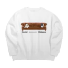 犬グッズの店しえるぶるーのソーシャルディスタンス　ペキニーズ Big Crew Neck Sweatshirt