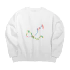 プリズモリイの箱のうねうねローソク足 Big Crew Neck Sweatshirt