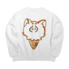 ホットなアイスのとけそうなれさぱん Big Crew Neck Sweatshirt