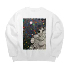 あさりとしじみ。のくりーむそーだ。 Big Crew Neck Sweatshirt