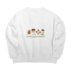 ほり　わくわくショップのきのことたけのこ Big Crew Neck Sweatshirt