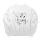 ひねもすのたり。のネコチャン、神妙な面持ちの。 Big Crew Neck Sweatshirt