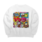 くまさん工房のカニ_エビ_かに_えび_イラスト Big Crew Neck Sweatshirt