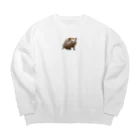 fruit___eのハリネズミ Big Crew Neck Sweatshirt