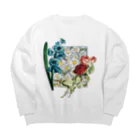 HANDSOMEの花_Flower  Big Crew Neck Sweatshirt