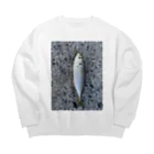 popcornの３月に釣れたアジ Big Crew Neck Sweatshirt