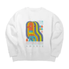 サタケシュンスケ｜イラストレーターのアマビエ Big Crew Neck Sweatshirt